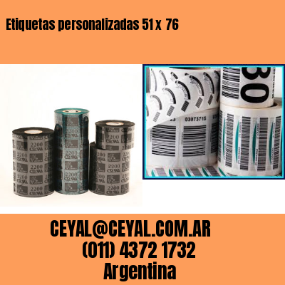 Etiquetas personalizadas 51 x 76