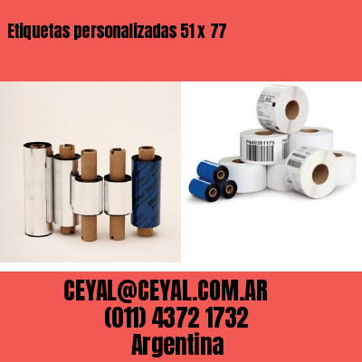 Etiquetas personalizadas 51 x 77