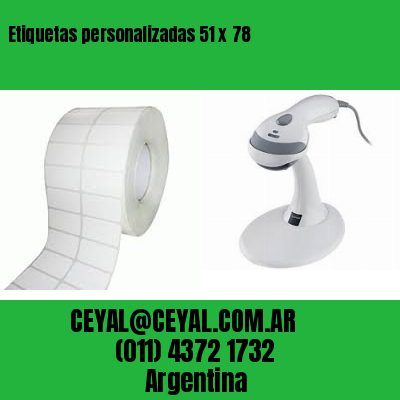 Etiquetas personalizadas 51 x 78