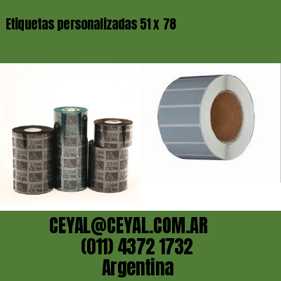 Etiquetas personalizadas 51 x 78