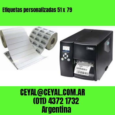 Etiquetas personalizadas 51 x 79