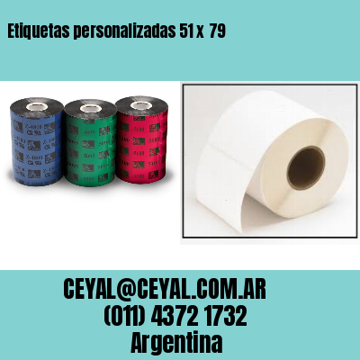 Etiquetas personalizadas 51 x 79