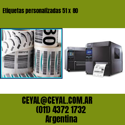 Etiquetas personalizadas 51 x 80