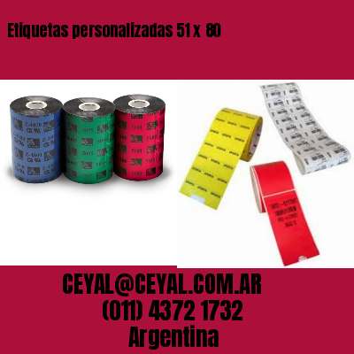 Etiquetas personalizadas 51 x 80