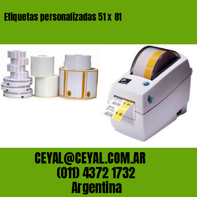 Etiquetas personalizadas 51 x 81