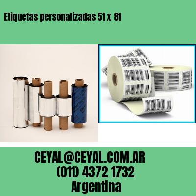 Etiquetas personalizadas 51 x 81