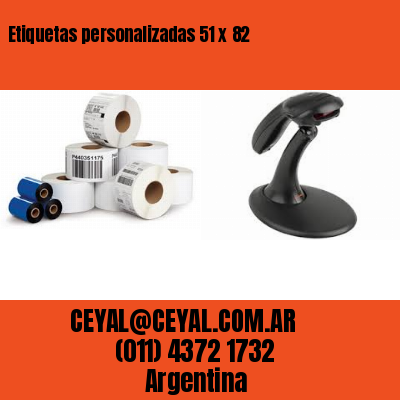 Etiquetas personalizadas 51 x 82