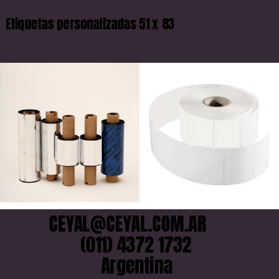 Etiquetas personalizadas 51 x 83