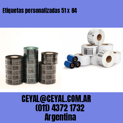 Etiquetas personalizadas 51 x 84