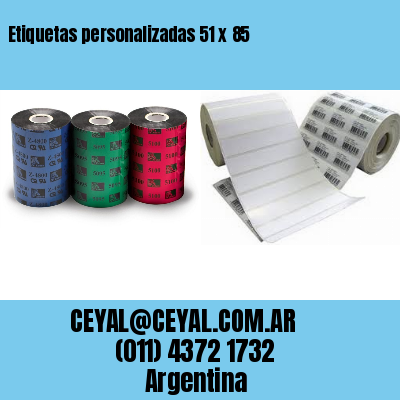 Etiquetas personalizadas 51 x 85