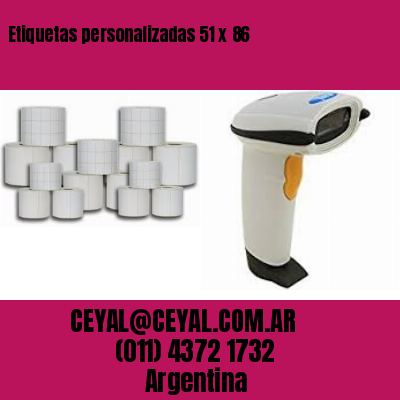 Etiquetas personalizadas 51 x 86