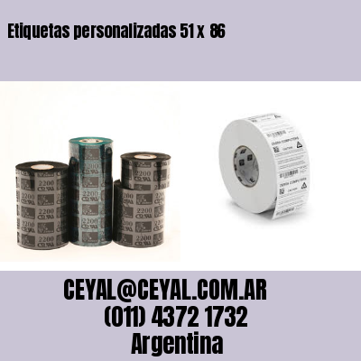 Etiquetas personalizadas 51 x 86