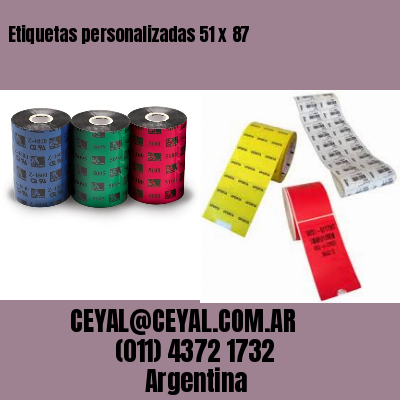 Etiquetas personalizadas 51 x 87