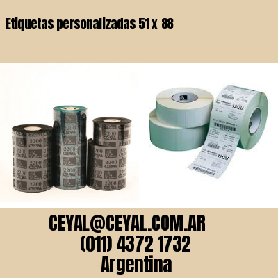 Etiquetas personalizadas 51 x 88