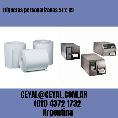 Etiquetas personalizadas 51 x 89