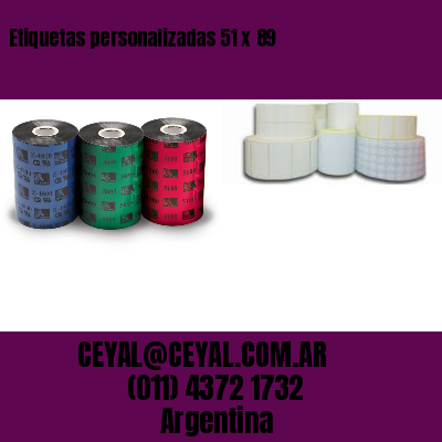 Etiquetas personalizadas 51 x 89