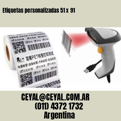 Etiquetas personalizadas 51 x 91