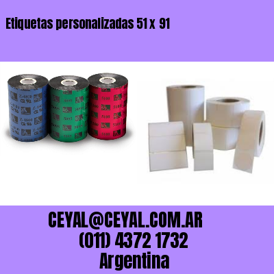 Etiquetas personalizadas 51 x 91