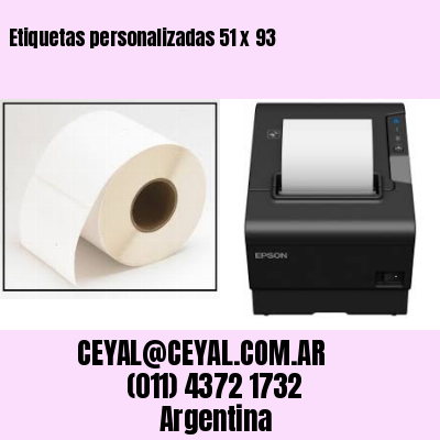 Etiquetas personalizadas 51 x 93