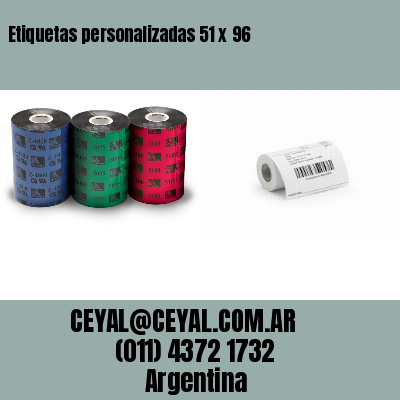 Etiquetas personalizadas 51 x 96