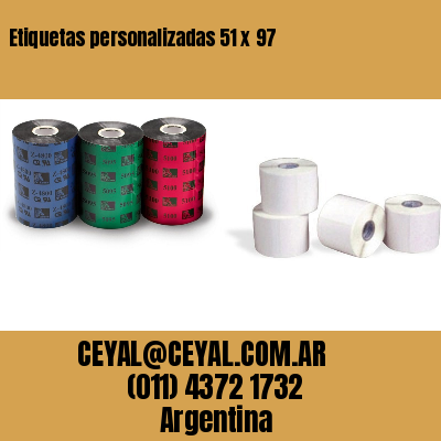 Etiquetas personalizadas 51 x 97