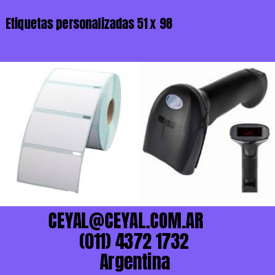 Etiquetas personalizadas 51 x 98