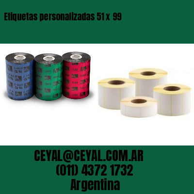 Etiquetas personalizadas 51 x 99