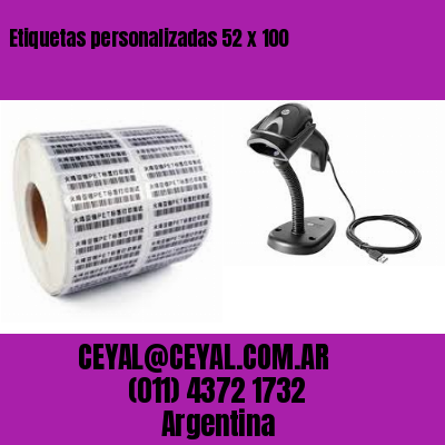 Etiquetas personalizadas 52 x 100