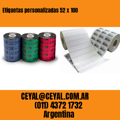 Etiquetas personalizadas 52 x 100