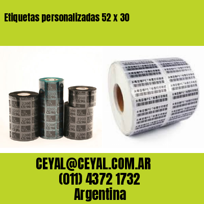 Etiquetas personalizadas 52 x 30