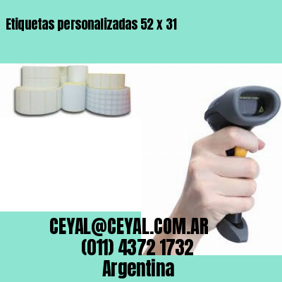 Etiquetas personalizadas 52 x 31