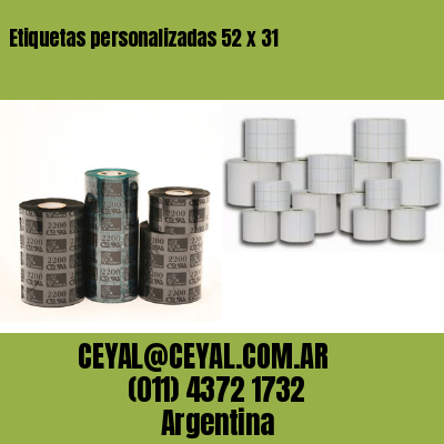 Etiquetas personalizadas 52 x 31