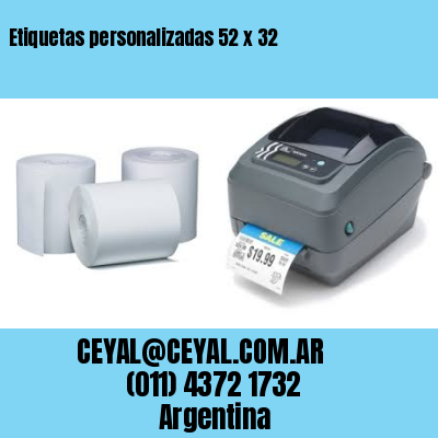 Etiquetas personalizadas 52 x 32