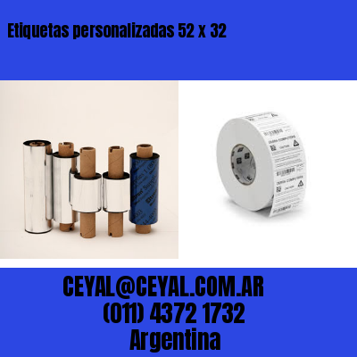 Etiquetas personalizadas 52 x 32