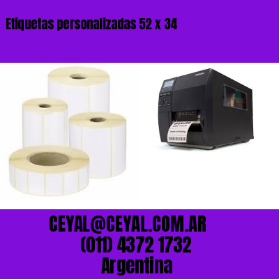 Etiquetas personalizadas 52 x 34