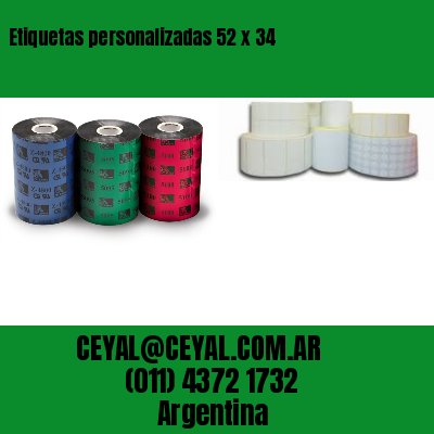 Etiquetas personalizadas 52 x 34