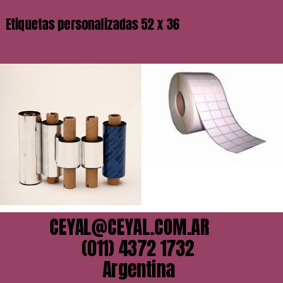 Etiquetas personalizadas 52 x 36