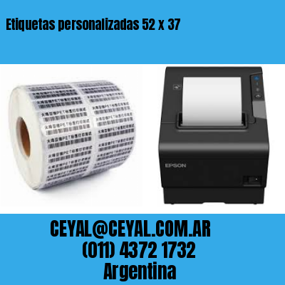Etiquetas personalizadas 52 x 37