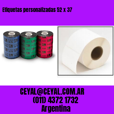 Etiquetas personalizadas 52 x 37