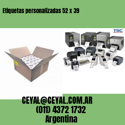 Etiquetas personalizadas 52 x 39