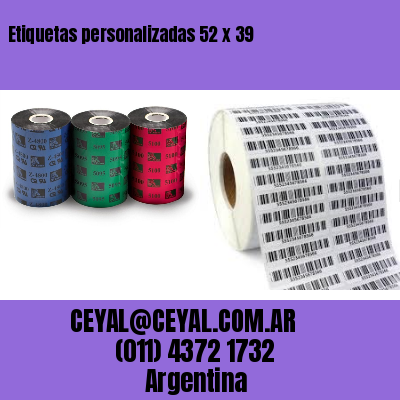 Etiquetas personalizadas 52 x 39