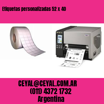 Etiquetas personalizadas 52 x 40