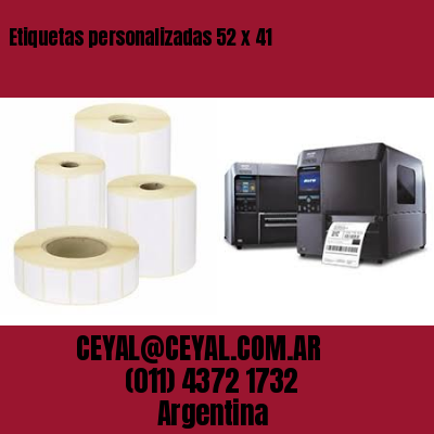 Etiquetas personalizadas 52 x 41