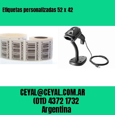 Etiquetas personalizadas 52 x 42