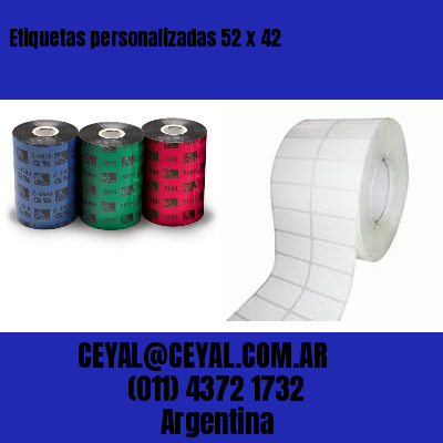 Etiquetas personalizadas 52 x 42