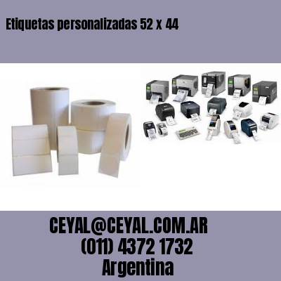 Etiquetas personalizadas 52 x 44