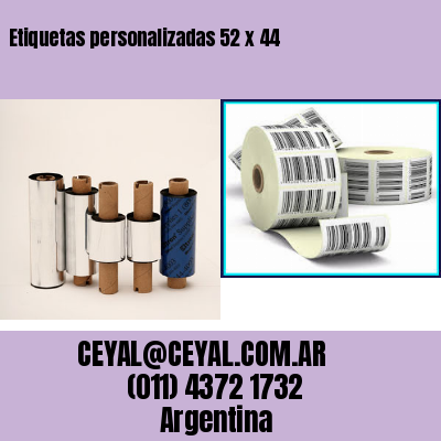 Etiquetas personalizadas 52 x 44