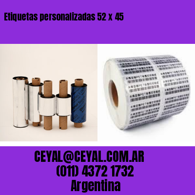 Etiquetas personalizadas 52 x 45