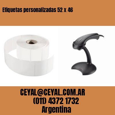 Etiquetas personalizadas 52 x 46