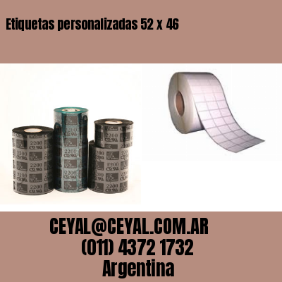 Etiquetas personalizadas 52 x 46